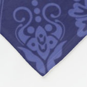 Luxe blauwe damesbehang fleece deken (Hoek)