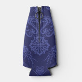 Luxe blauwe damesbehang flesjeskoeler (Achterkant)