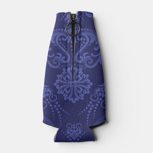 Luxe blauwe damesbehang flesjeskoeler (Achterkant)