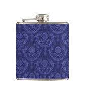 Luxe blauwe damesbehang heupfles (Voorkant)