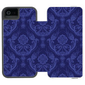 Luxe blauwe damesbehang incipio iPhone portemonnee hoesje (Agenda Open)