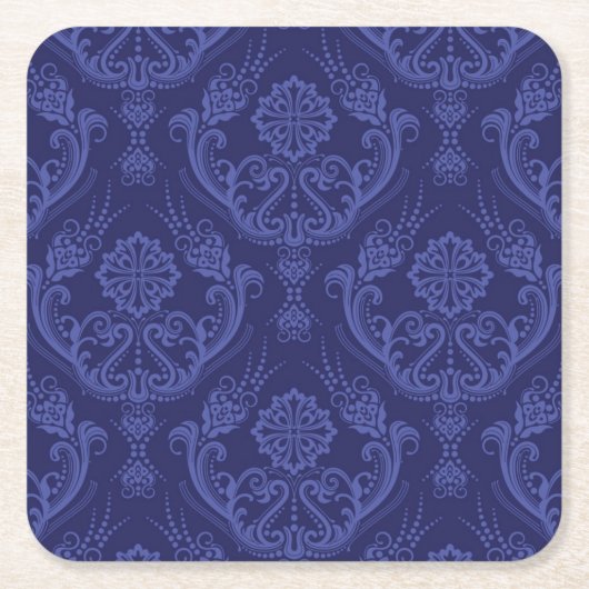 Luxe blauwe damesbehang kartonnen onderzetters (Voorkant)