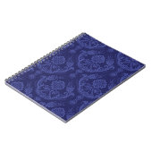 Luxe blauwe damesbehang notitieboek (Linkerzijde)