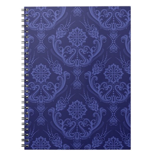 Luxe blauwe damesbehang notitieboek (Voorkant)