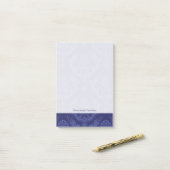 Luxe blauwe damesbehang post-it® notes (Op bureau)