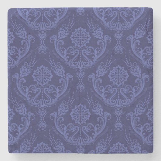 Luxe blauwe damesbehang stenen onderzetter (Voorkant)