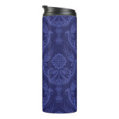 Luxe blauwe damesbehang thermosbeker (Geroteerd rechts)