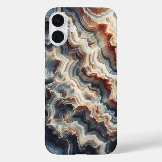 Luxe blauwe en amber agaat telefoonhoes - Ingewikk Case-Mate iPhone Case (Achterkant)