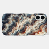 Luxe blauwe en amber agaat telefoonhoes - Ingewikk Case-Mate iPhone Case (Achterkant (horizontaal))