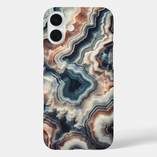 Luxe blauwe en amber agaat telefoonhoes - Ingewikk Case-Mate iPhone Case (Achterkant)