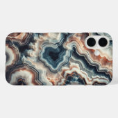 Luxe blauwe en amber agaat telefoonhoes - Ingewikk Case-Mate iPhone Case (Achterkant (horizontaal))
