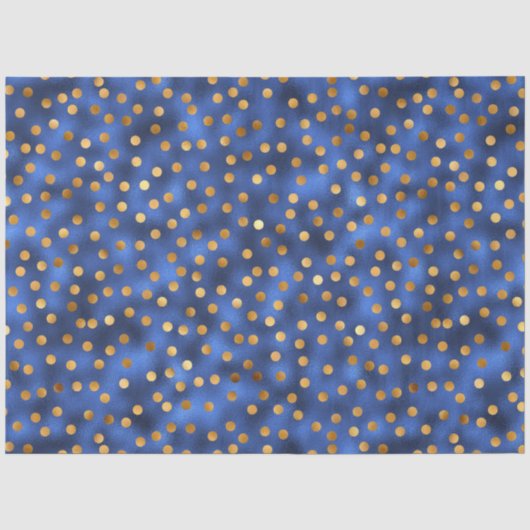 Luxe Blauwe en Gouden Serie Design 20 Tissuepapier (Voorkant)