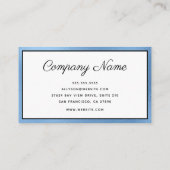 Luxe Blauwe Folie Script Visitekaartje (Achterkant)