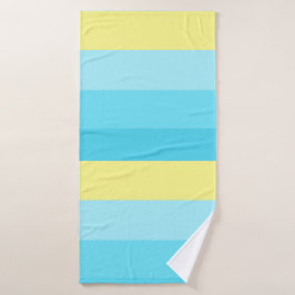 Luxe Blauwe Gestreepte Badhanddoek – Zacht & Stijl