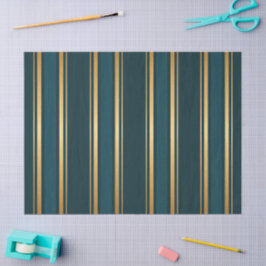 Luxe Blauwe Groene Gouden Streep Decoratie Tissue Tissuepapier