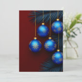 Luxe Blauwe Kerstversiering 🎄✨Kerstglans Kaart (Staand voorkant)