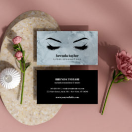 Luxe Blauwe Marmer Eyelash Brow bar professional Visitekaartje