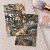 Luxe Blauwe Marmeren Visagist & Haarstylist