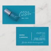 Luxe Blauwe Nail Kleur Nail Tech Nail Salon Visitekaartje (Voorkant / Achterkant)