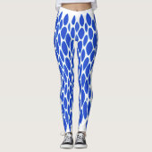Luxe Blauwe Python Huidpatroon Leggings (Voorkant)
