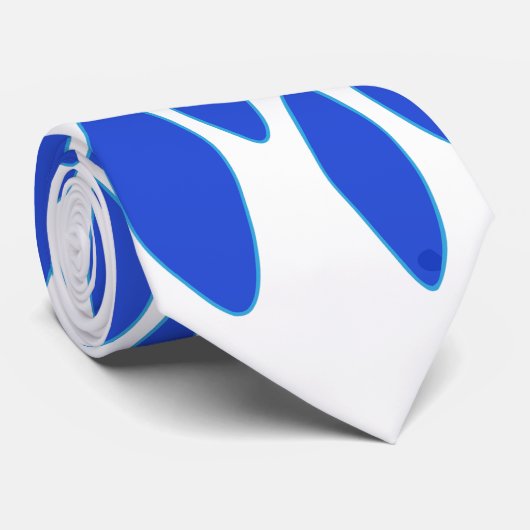 Luxe Blauwe Python Huidpatroon Stropdas (Opgerold)