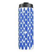 Luxe Blauwe Python Huidpatroon Thermosbeker (Voorkant)