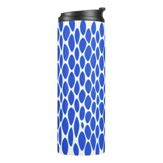 Luxe Blauwe Python Huidpatroon Thermosbeker (Gedraaid links)