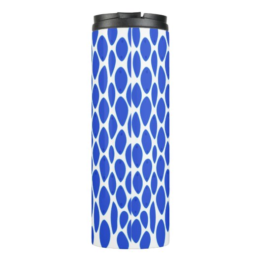 Luxe Blauwe Python Huidpatroon Thermosbeker (Achterkant)