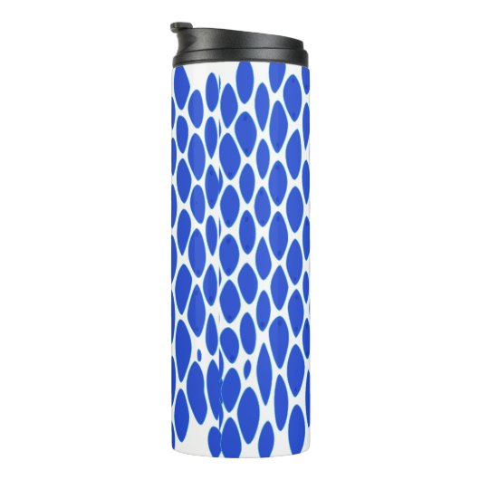 Luxe Blauwe Python Huidpatroon Thermosbeker (Geroteerd rechts)