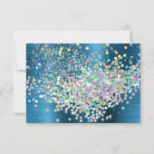 LUXE BLAUWE REGENBOOG HOLOGRAFISCHE SPOT RSVP (Achterkant)