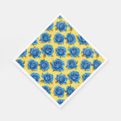Luxe blauwe roos Elegante bloem voor bruidsdouche Servet (Hoek)