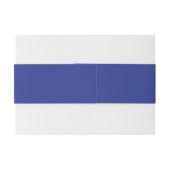 Luxe blauwe uitnodiging tailleband uitnodigingen wikkel (Achterkant Voorbeeld)