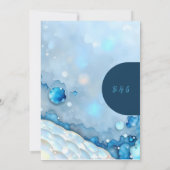 Luxe Blauwe Waterverf Abstract Pearlescent (Achterkant)