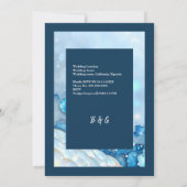 Luxe Blauwe Waterverf Abstract Pearlescent (Achterkant)