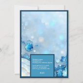 Luxe Blauwe Waterverf Abstract Pearlescent (Achterkant)