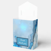Luxe Blauwe Waterverf Abstract Pearlescent Bedankdoosjes (Geopend)