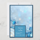 Luxe Blauwe Waterverf Abstract Pearlescent Kaart (Voorkant)