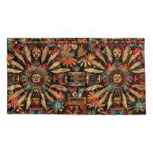 Luxe Blauwgroen "Aztec Dream" King Kussensloop (Achterkant)