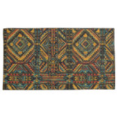 Luxe Blauwgroen "eeuwenoude geometrische elegantie Kussensloop (Voorkant-Rechts)