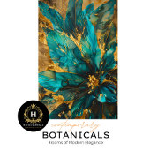 Luxe Blauwgroen en gouden botanisch weefselpapier Tissuepapier