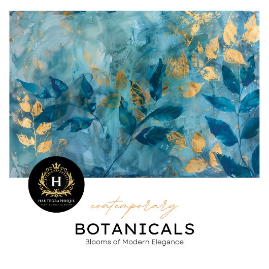 Luxe Blauwgroen en gouden bruiloft botanische deco Tissuepapier