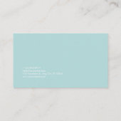 Luxe Blauwgroen en gouden marmeren vloeistof Abstr Visitekaartje (Achterkant)