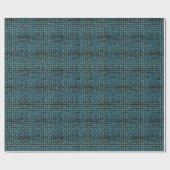 Luxe Blauwgroen & Gold Grid Gift Wrap Cadeaupapier (Vlak)