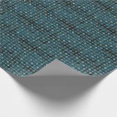 Luxe Blauwgroen & Gold Grid Gift Wrap Cadeaupapier (Hoek)