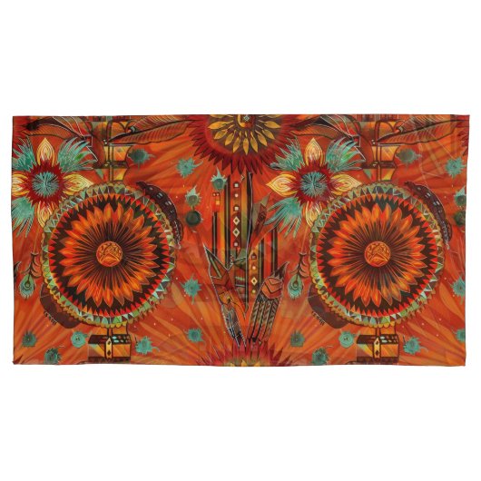 Luxe Blauwgroen "Intrinsieke Echoes" King Kussensl Kussensloop (Voorkant)