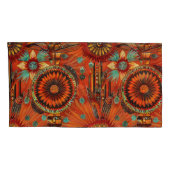 Luxe Blauwgroen "Intrinsieke Echoes" King Kussensl Kussensloop (Achterkant-Rechts)