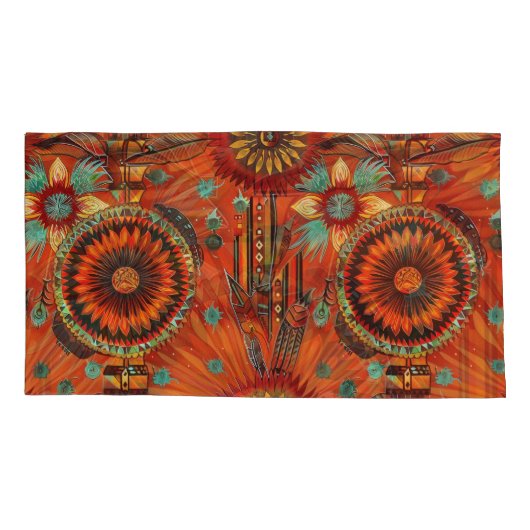 Luxe Blauwgroen "Intrinsieke Echoes" King Kussensl Kussensloop (Achterkant-Links)