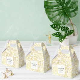 Luxe bloeien chique winter wit en goud bruiloft bedankdoosjes