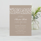 Luxe bloem beige & wit Nuestra Boda bruiloft Kaart (Staand voorkant)