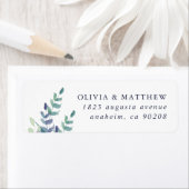 Luxe Bloem Bruiloft Retouradres Etiket (Insitu)